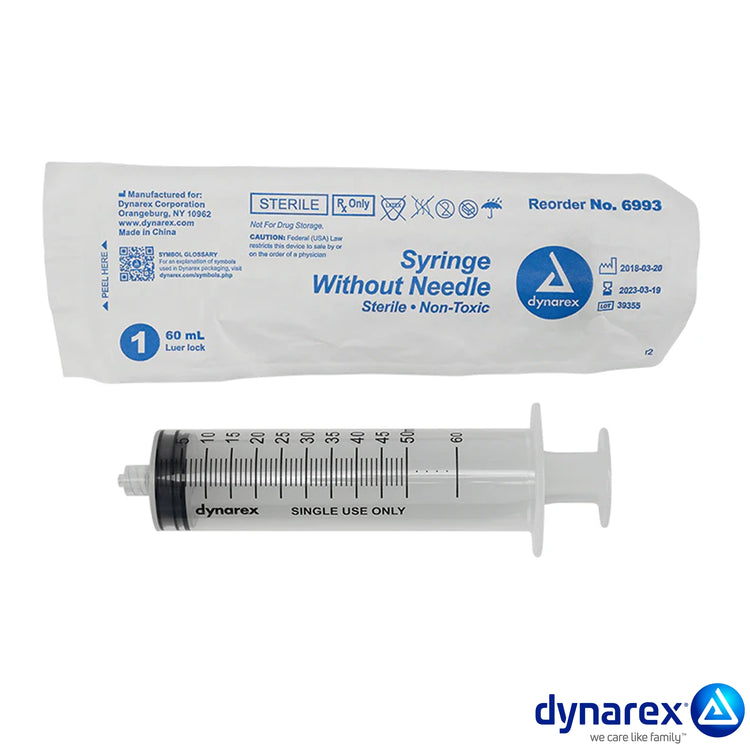 The Dynarex Syringes without Needles are designed with a luer lock or luer slip connection creating a leak-free seal and can be utilized for a variety of uses.
Quantity per box: 25
Boxes per Case: 10
Designed to provide accurate and effective medication dosing
Smooth-gliding plunger provides consistent pressure for improved comfort
Transparent barrel with bold, easy-to-read markings for precise measurement
Can be used with any size needle with luer tip or luer lock connection
Sterile, non-toxic