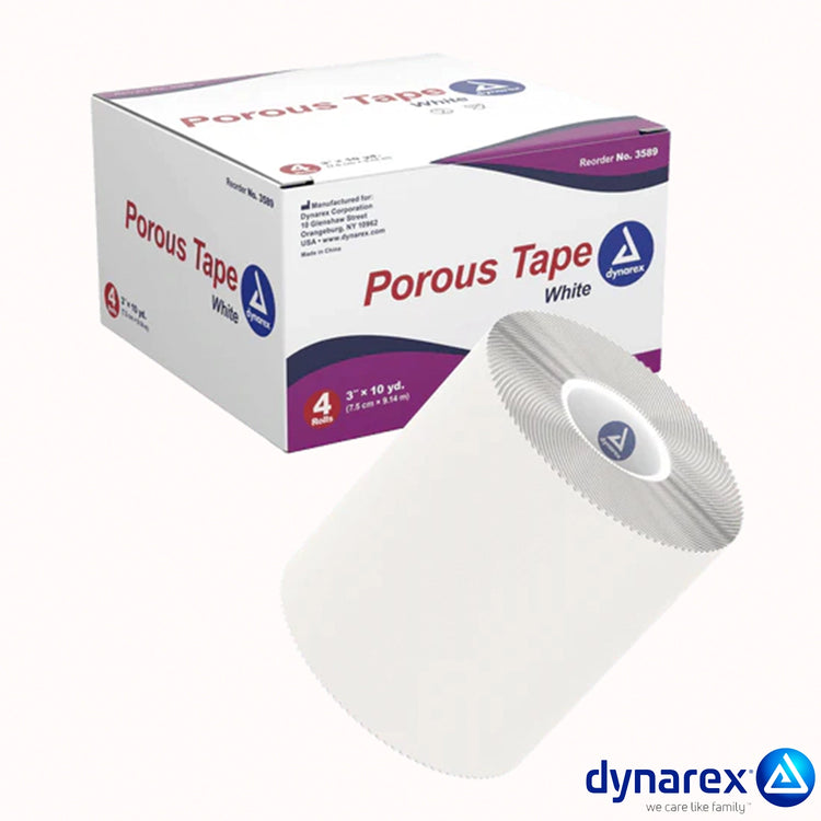 3 inch x 10 yards Porous Tape, 4ea-bx, 12bx-cs