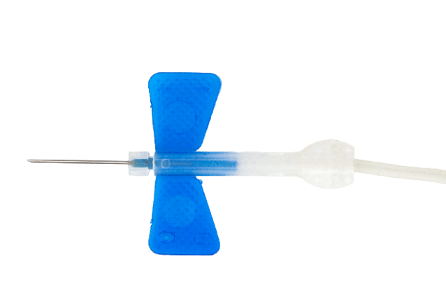Dynarex 23g butterfly needle for blood collection, SecureSafe Blood Collection System 23g, similar to BD Vacutainer 367281