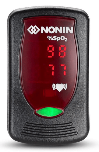 Onyx Vantage 9590 Fingertip Pulse Oximeter front view.