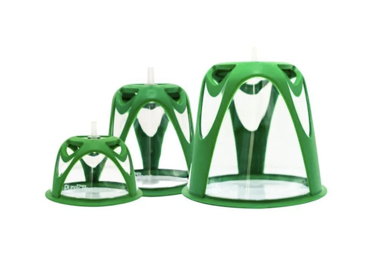 The PureVent Pet Oxygen Mask Set includes all three sizes (Small, Medium, and Large) so responders can fit any patient from a small cat to a large or brachycephalic dog. The patented tri-vent design reduces CO2 rebreathing by up to 80 percent.
