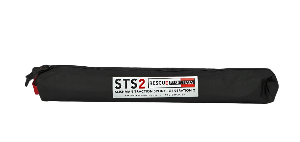 A picture of the Slisman Traction Splint in a compact case.