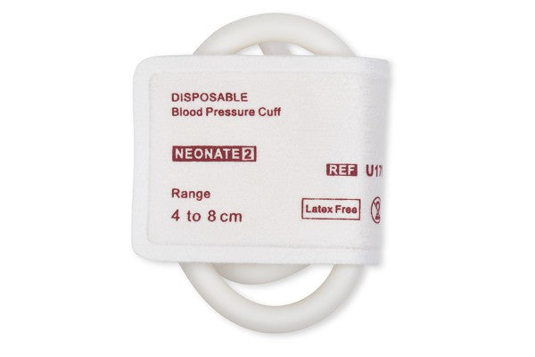 Cables and Sensors 10019 disposable neonatal NIBP cuff size #2, 4 to 8 cm, single hose, latex-free - Pacific Biomedical
