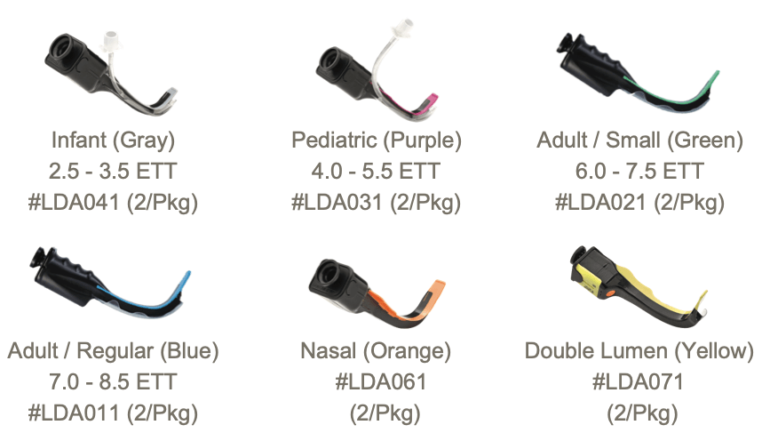 Airtraq Video Laryngoscope System - with SP Blades size 0-3. Stand alone system used for Office Based Emergency Airway Management scenarios as recommended by the American Association of Oral and Maxillofacial Surgeons (AAOMS)