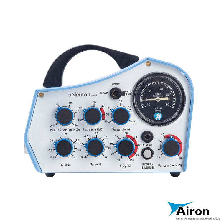 pNeuton Ventilator Mini Start-Up Kit: Includes Mini Ventilator, Pole Mount and 8 ft High Pressure Air and Oxygen Hose - Pacific Biomedical