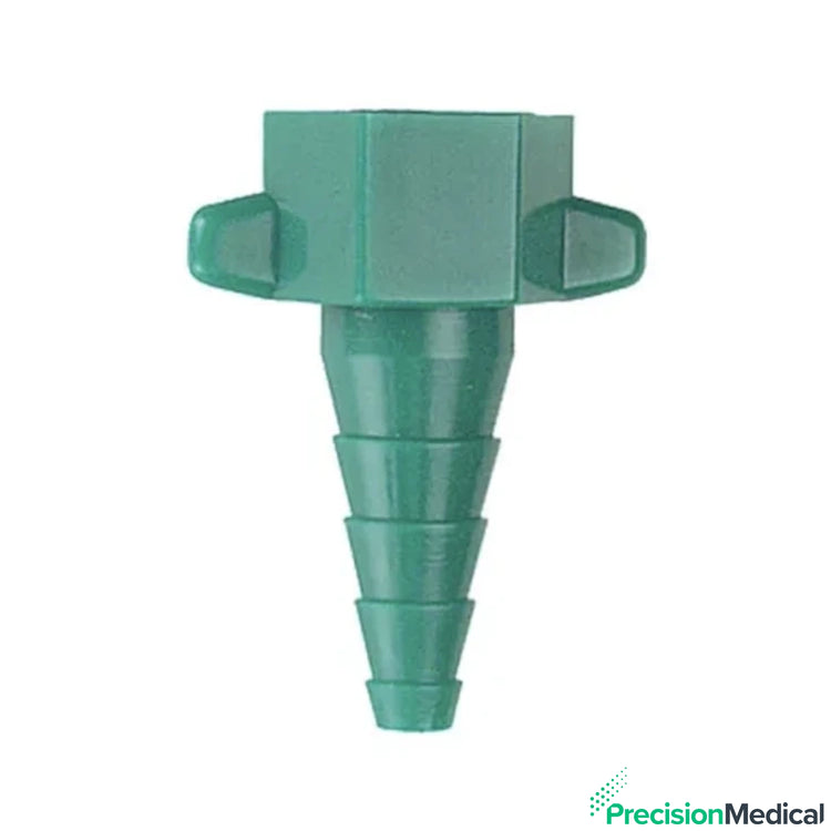 Disposable Oxygen Tubing Nipple Nut, Green