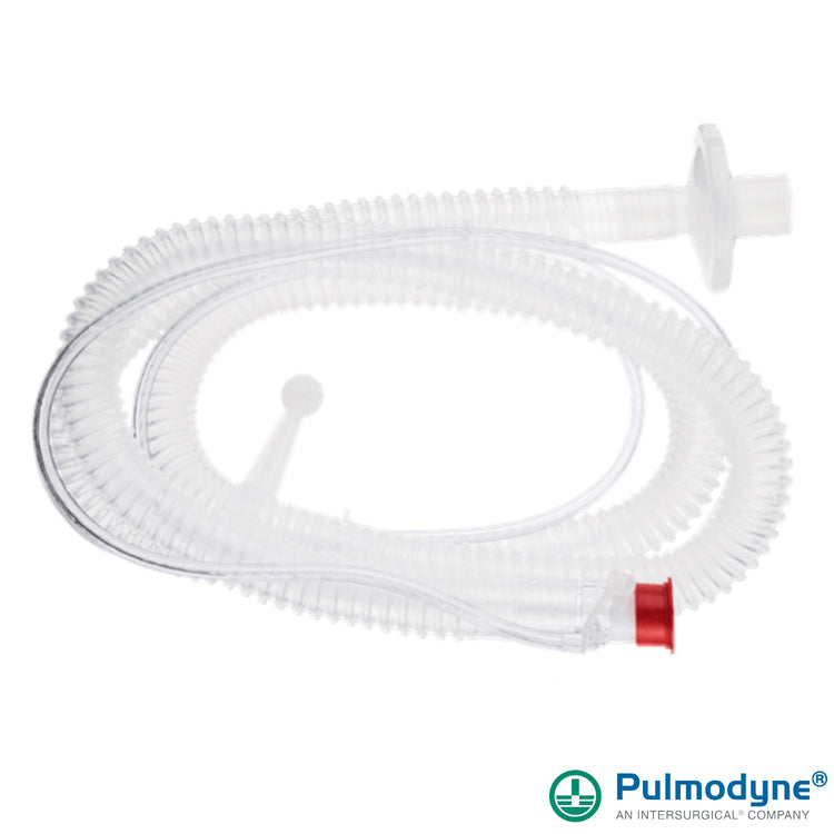 BiTrac NIV Circuit (Bilevel/CPAP Application), 72” Smooth ID Tubing with attached filter, swivel connector with exhalation port, Cap Plug; includes 10 optional 24” tubing with “T” and 22mmF x 22mmF Adapter, 1/Ea