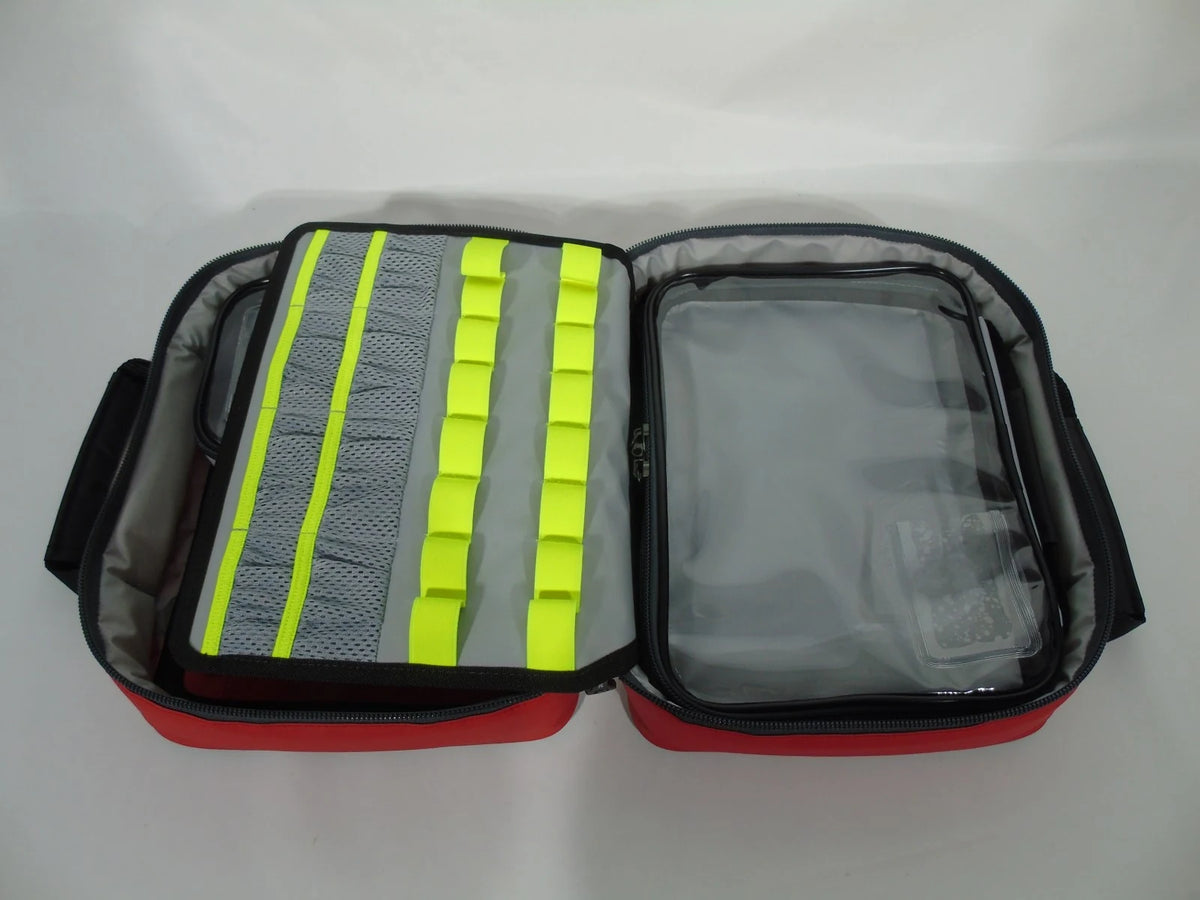 ENTRY-2 Drug Box pouch opened with labeled vial loops