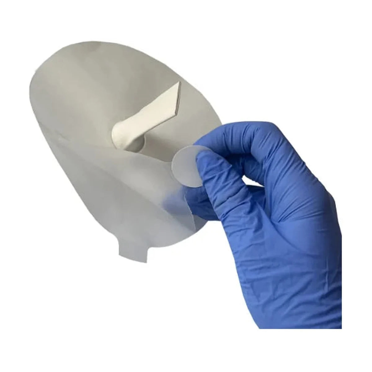 Teleflex Asherman Chest Seal 849100 liner peeled from the dressing, one-way valve visible - Pacific Biomedical