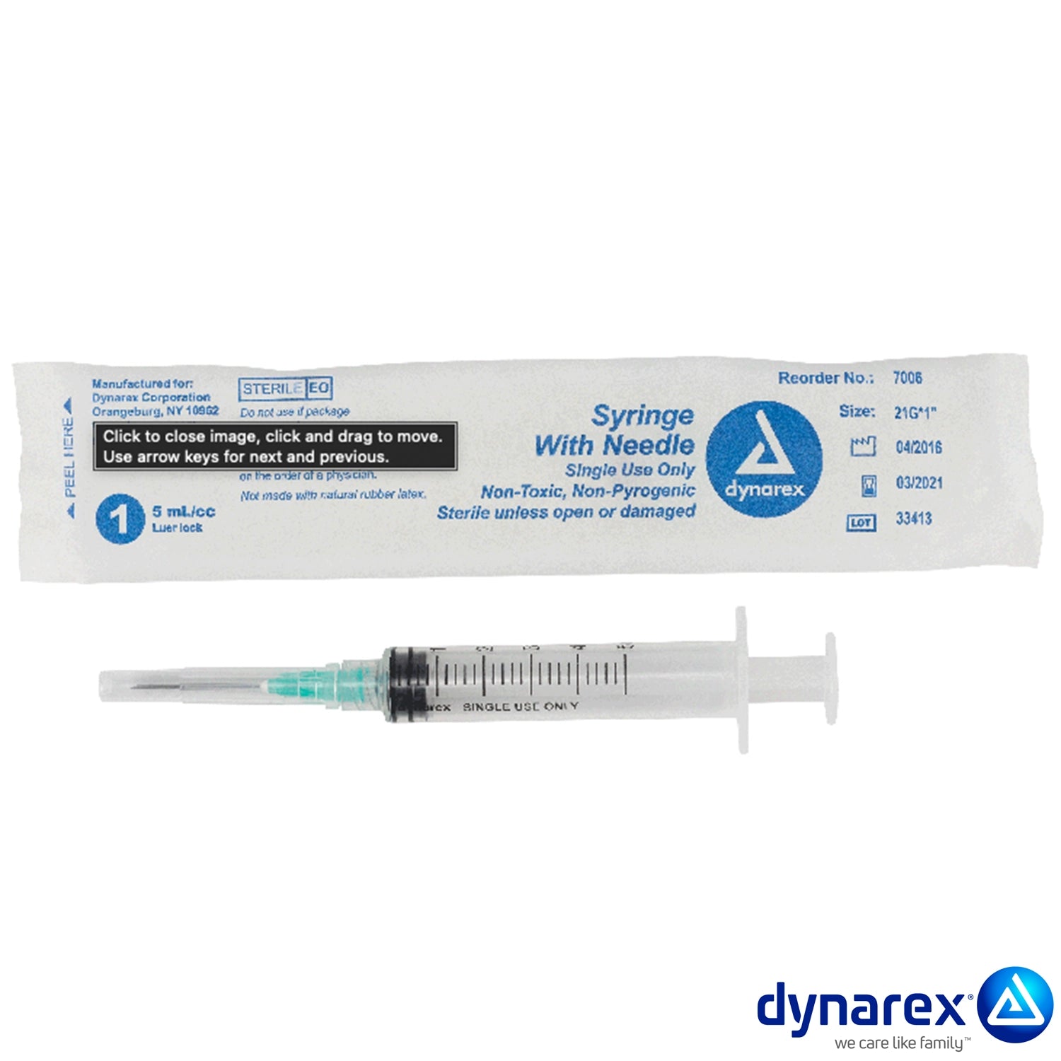5mL Luer Lock Syringe with 1