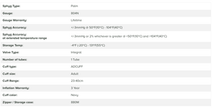 Technical specifications for the ADC 703.