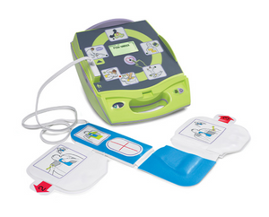 AEd Plus ready for use with adult aed pads including cpr feedback.