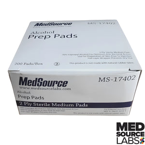 medium sized alcohol prep pads 
