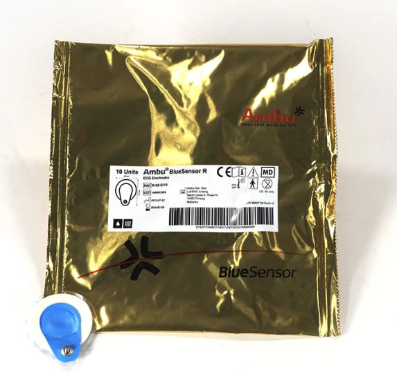 Ambu Premium Blue Sensor SP Foam ECG Electrodes for EMS, ED, and Cardiology.