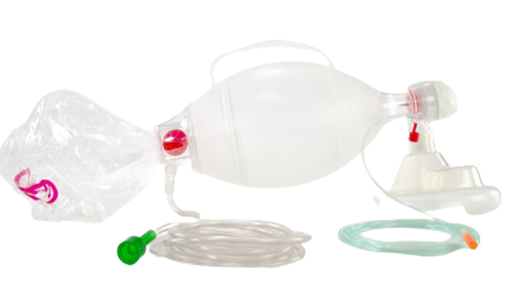 Ambu Spur II Adult Bag Reservoir, Medium Mask, Gas Sampling Line perfect for speed in ems situations. 