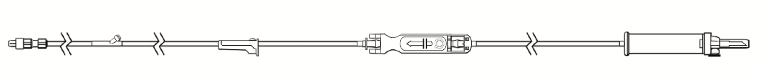 Sapphire AP433-01 - Macrobore Infusion Set with Vented/Non-Vented Drip Chamber, Roller Clamp and Needleless Y-Site . PN: 12000-000-0044