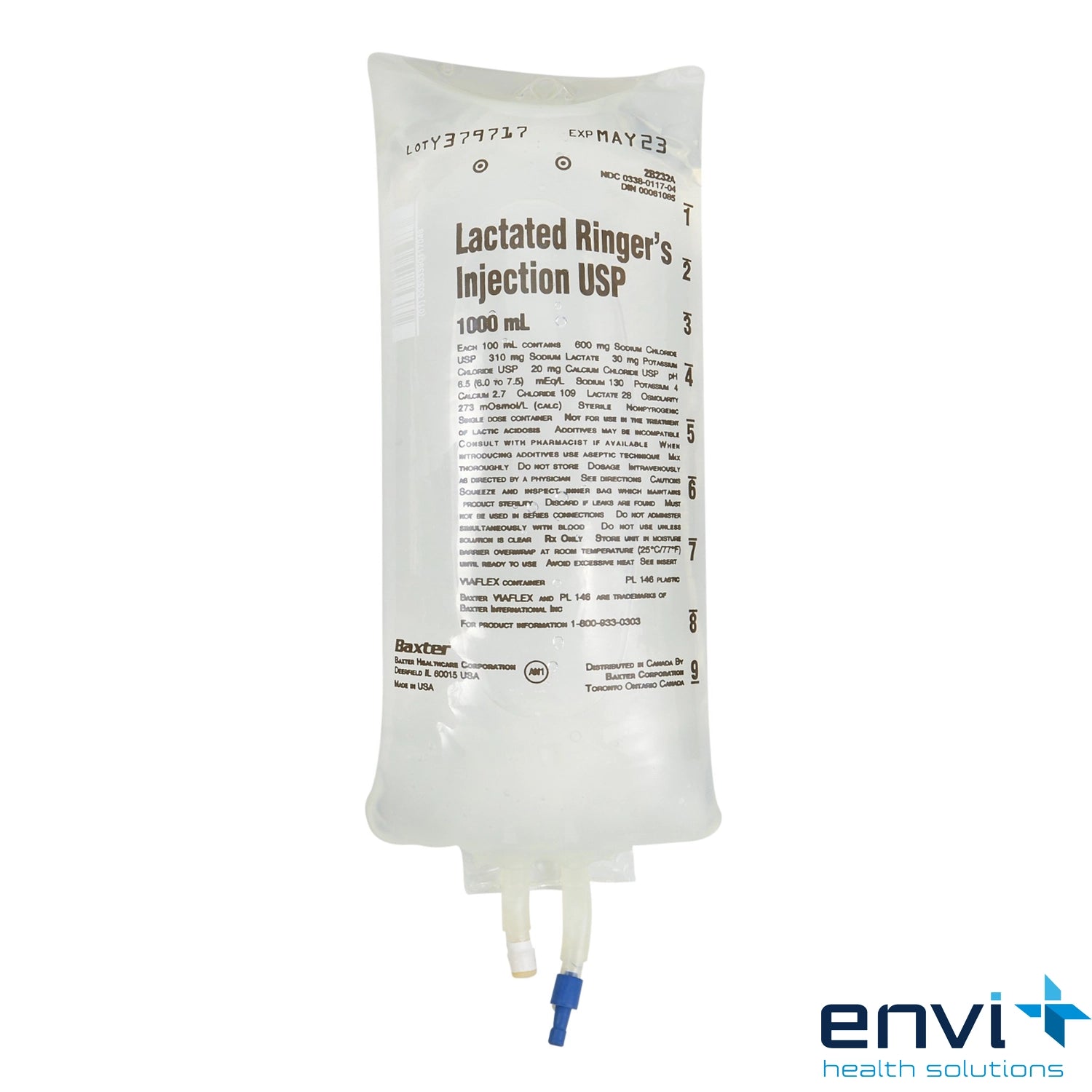 Excel Lactated Ringer Baxter Lactated Ringers 1000mL Injection, 14/Case