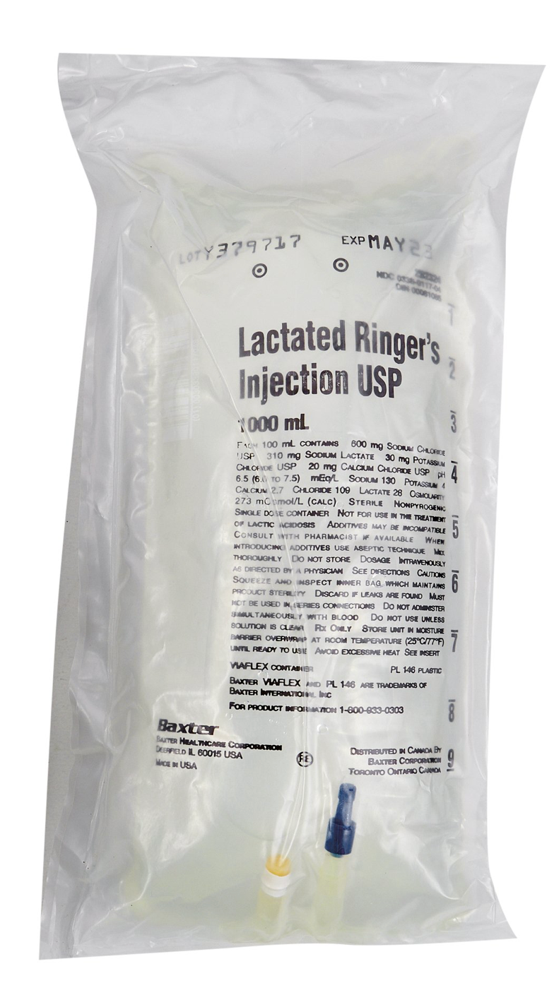 Neumaler Ringer Baxter Lactated Ringers 1000mL Injection, 14/Case