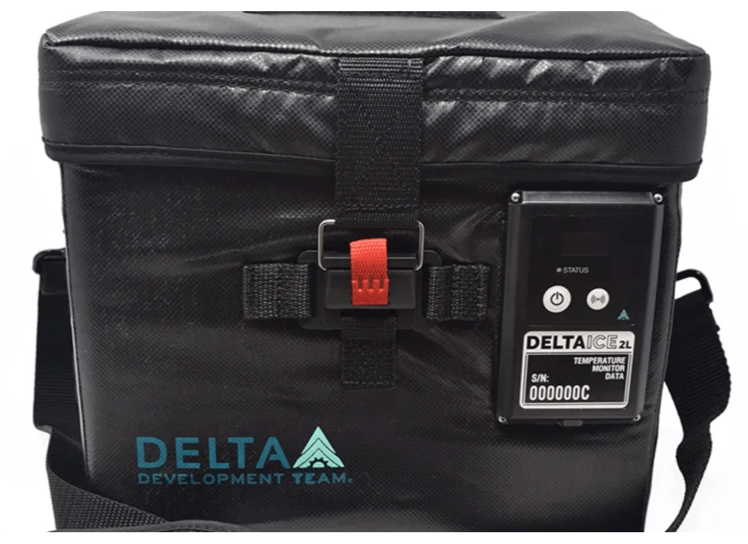 Black Delta Ice 2L Blood Cooler for EMS.