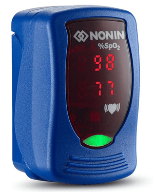 Blue Onyx Vantage 9590 Fingertip Pulse Oximeter great and portable for BLS EMT applications.
