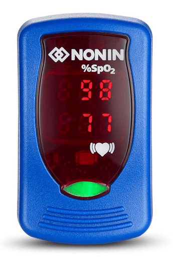 Blue Onyx Vantage 9590 Fingertip Pulse Oximeter great for portable use in prehospital medicine.