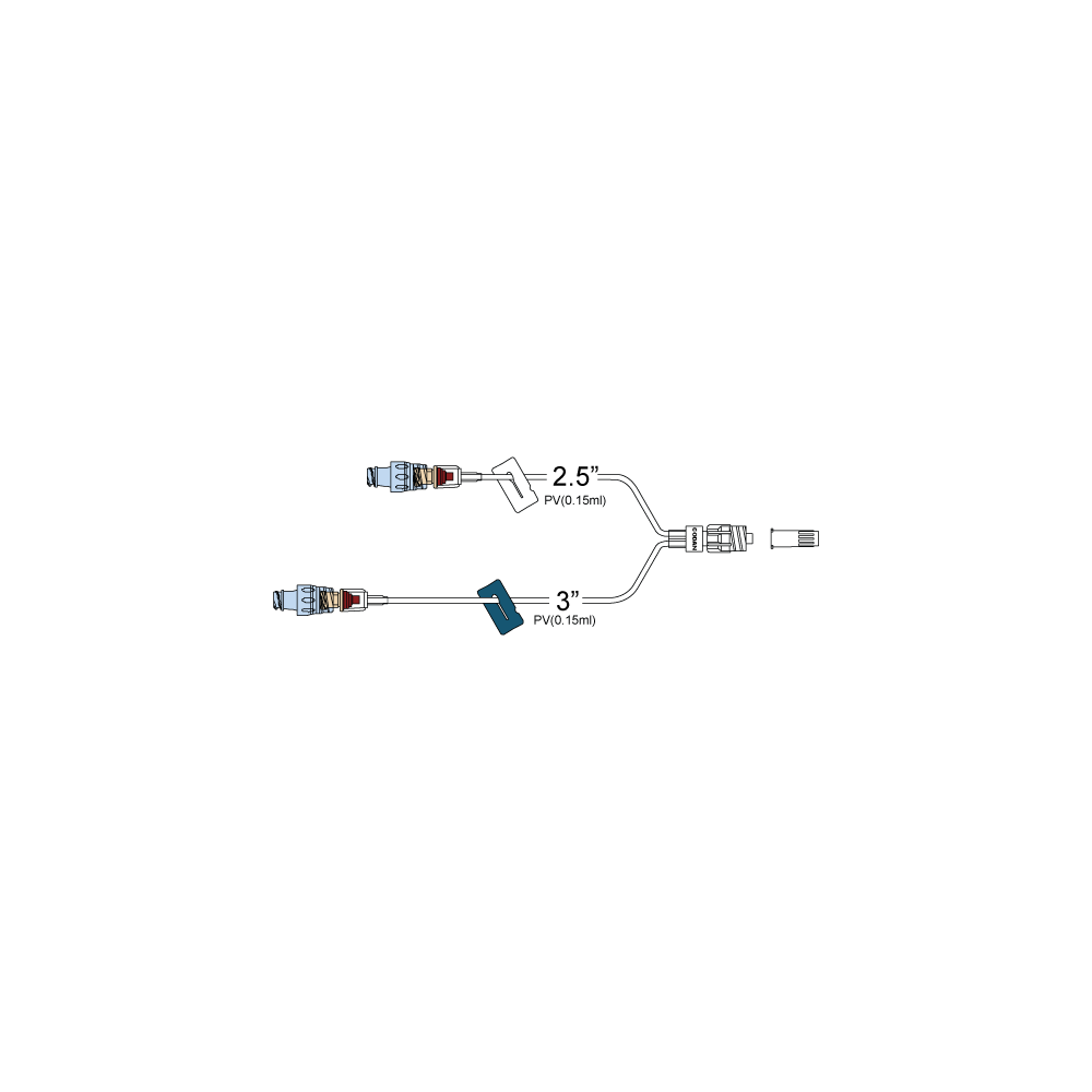 Codan BC2046 Bifurcated Mini Bore Extension Set, 1 each