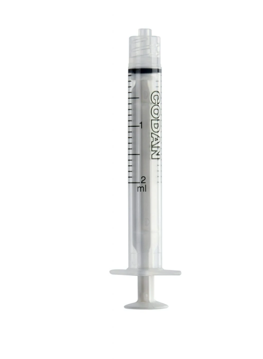 high quality medication syringe, 2mL.