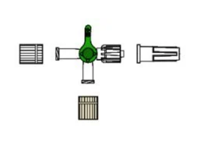 High Flow 4 -way Stopcock for resuscitation.