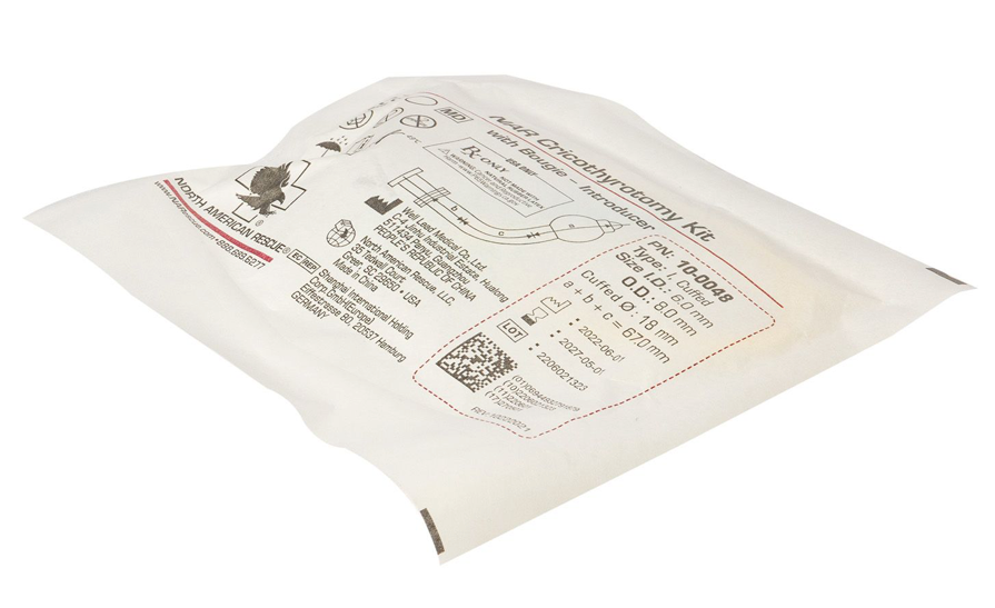 small packaged cricothyrotomy kit great for MAR belts. PN: 100048, NSN# 6515-01-540-7568