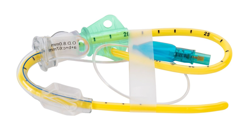 Compact Cricothyrotomy kit with bougie and tracheal tube. PN: 100048, NSN# 6515-01-540-7568