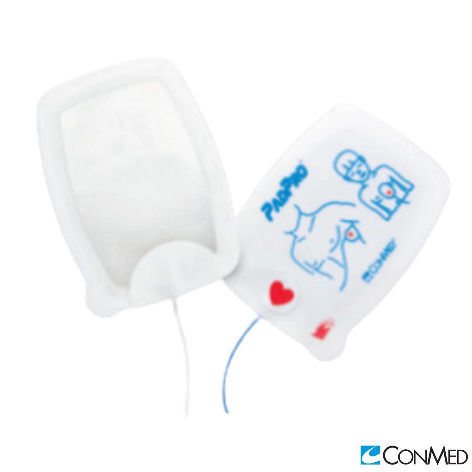 Adult/Child MF Defib Pads, Physio Connector, 10/Bx