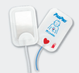 Infant Multi-Function Electrodes, not compatible with AEDs, does function for monitoring, pacing, cardioversion and defibrillation.