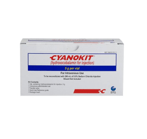 CYANOKIT hydroxycobalamin antidote for cyanide poisoning for Emergency Rooms, and EMS. 