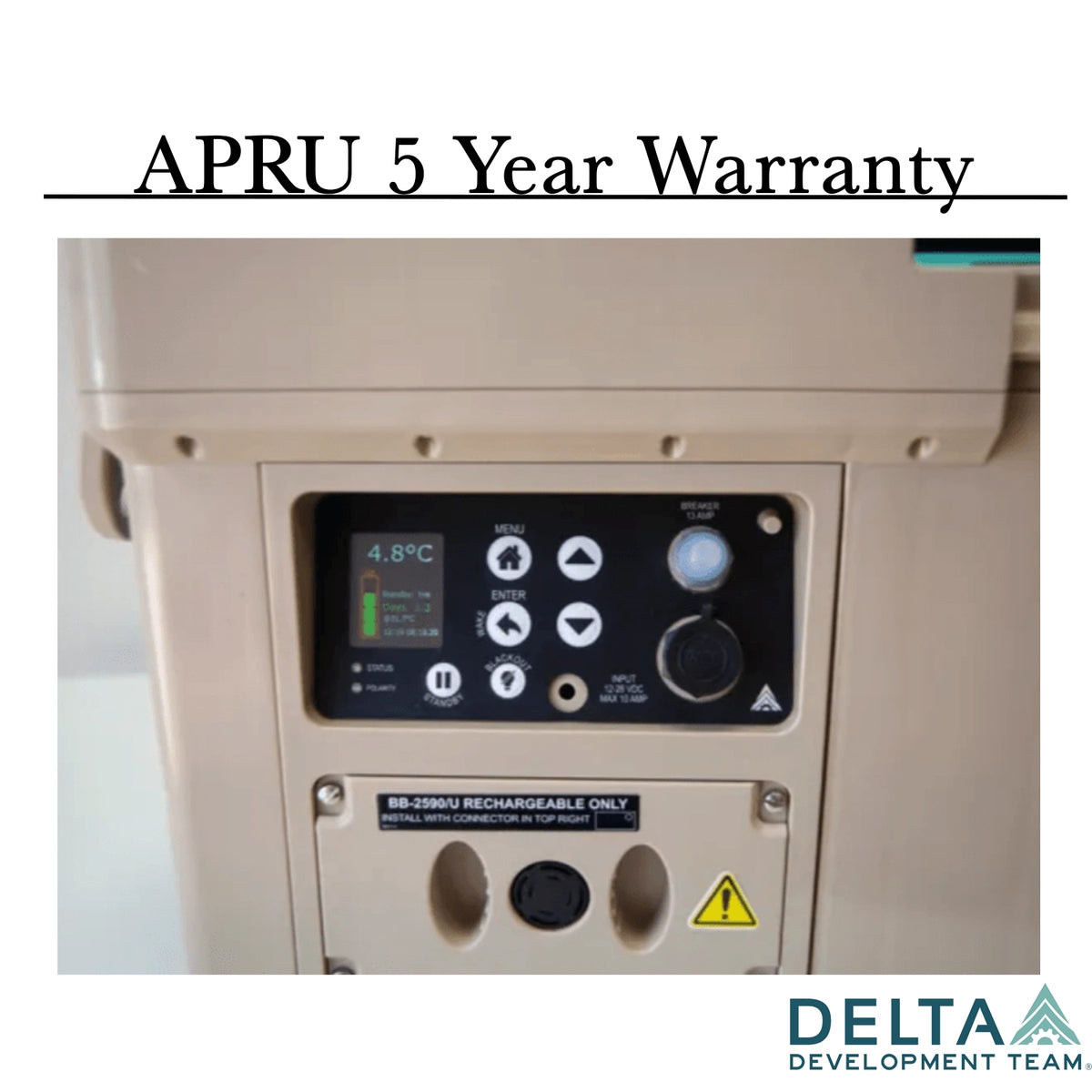 Delta Development Team APRU 5 Year Warranty for guaranteed performance. PN: 5YREWAR-APRU