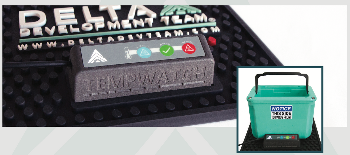 Tempwatch unit for use with Delta Ice 2L Insert to assist with temperature conditioning prior to use. PN: A-001693