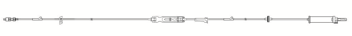 Sapphire AP409-01  IV Tubing. Vented/Non-Vented Drip Chamber, Backcheck Valve, 2 needless y-sites, and roller valve.