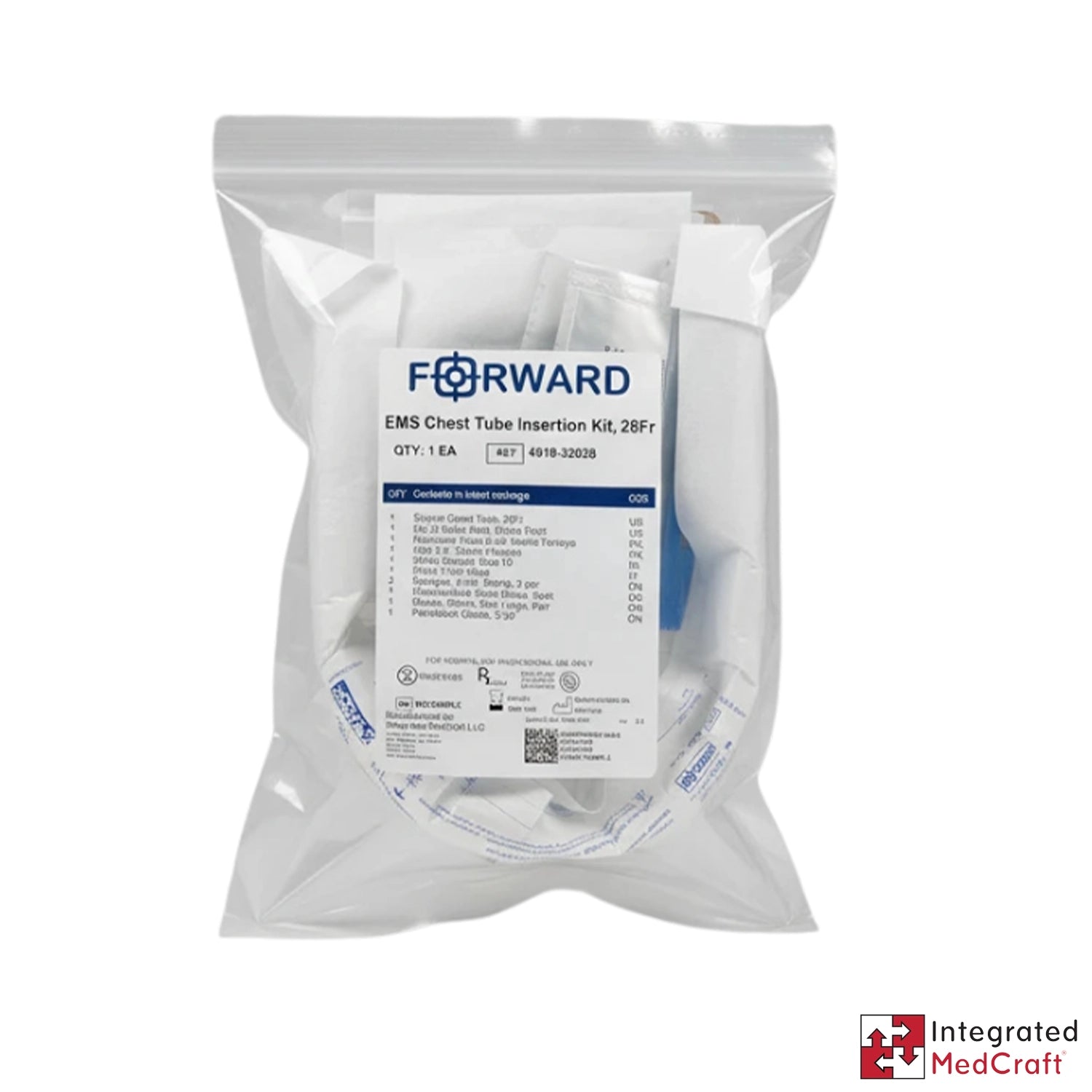 FORWARD EMS Chest Tube Insertion Kit, 28Fr