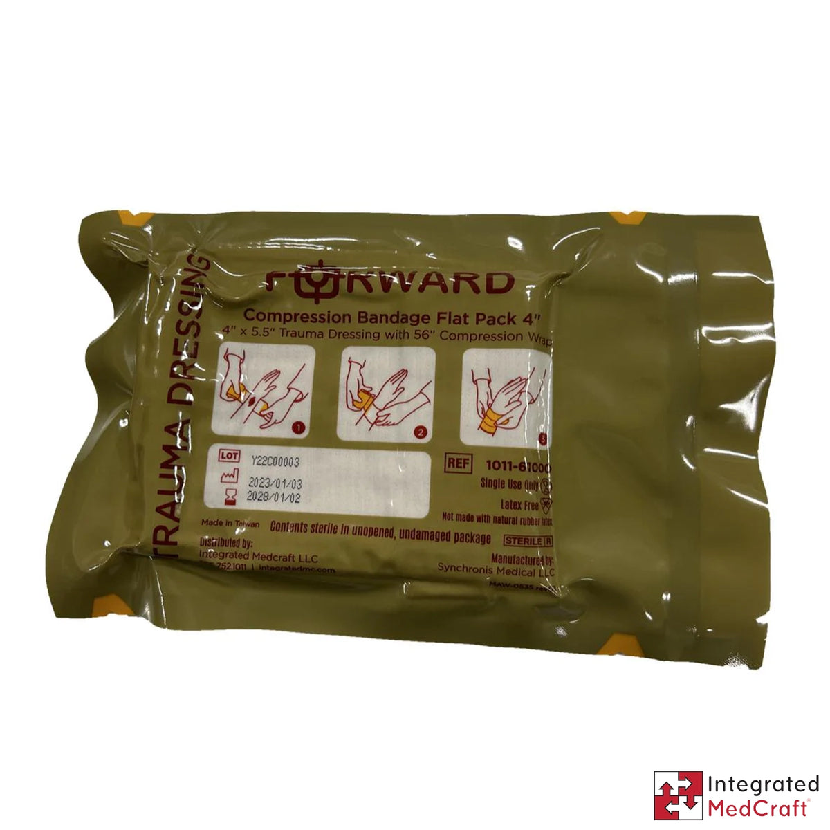 Forward Trauma Compression Dressing, 4 Inch 