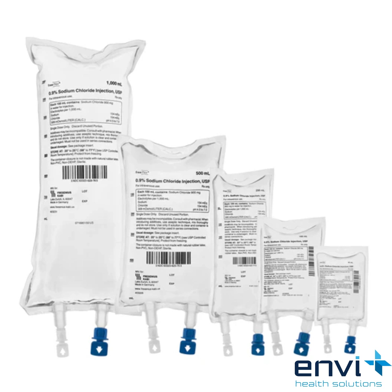 All Fresenius IV fluids use the freeflex® bag, a multilayer polyolefin film that is non-PVC and non-DEHP and not made with natural rubber latex. PN: FAH1000