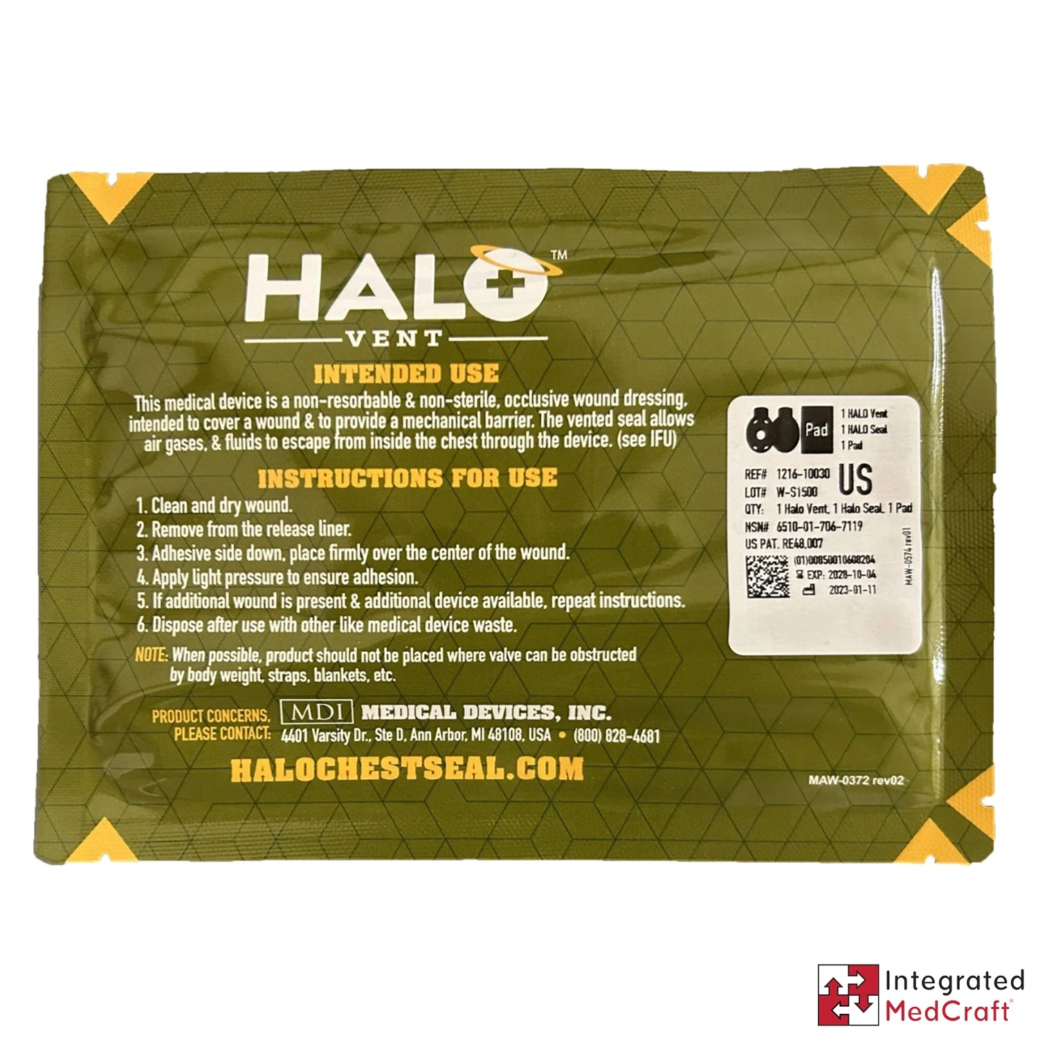 HALO Chest Seal Combo Pack
