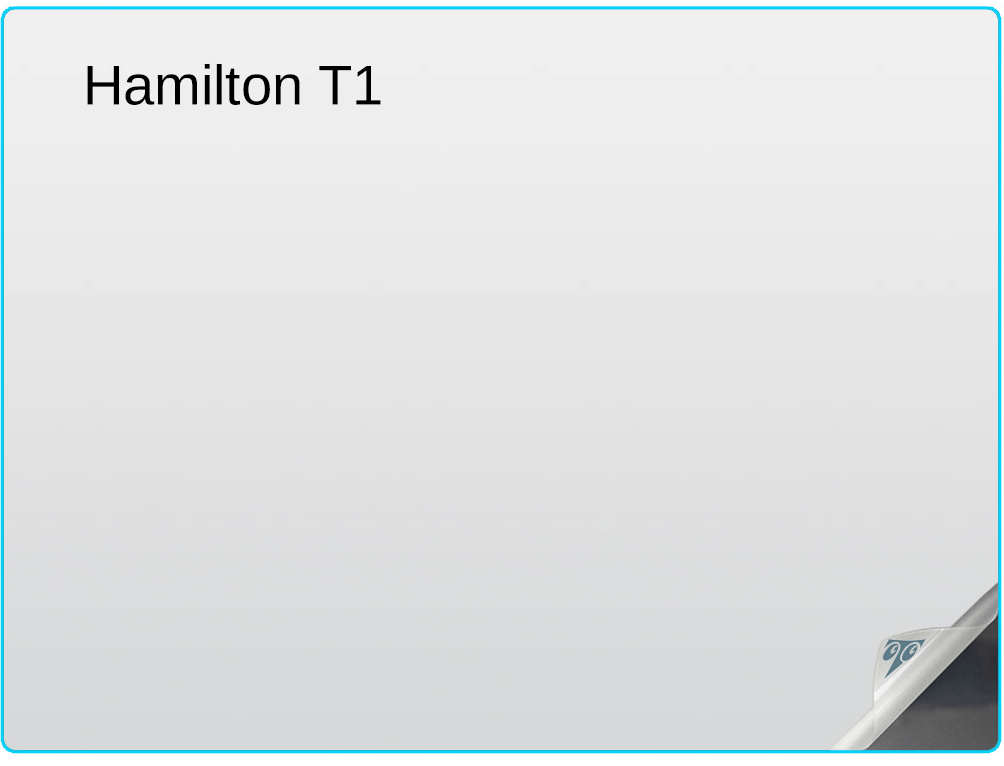 Hamilton T1 8.4-inch Transport Ventilator Screen Protector with diamond screen technology protects the Hamilton T1 ventilator&#39;s screen from breakage from sharp objects or accidental damage.