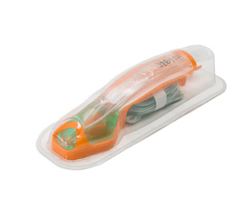 Includes a Size 5 i-gel O2 with green hook ring, sachet of lubricant, airway support strap and a 12FG suction tube. PN: 8705030, NSN: 6515-01-621-2401