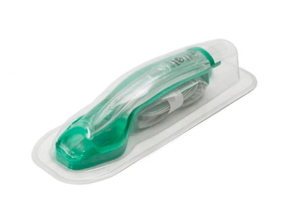 Includes a Size 4 i-gel O2 with green hook ring, sachet of lubricant, airway support strap and a 12Fr suction tube. PN: 8704030, NSN: 6515-01-618-8278.