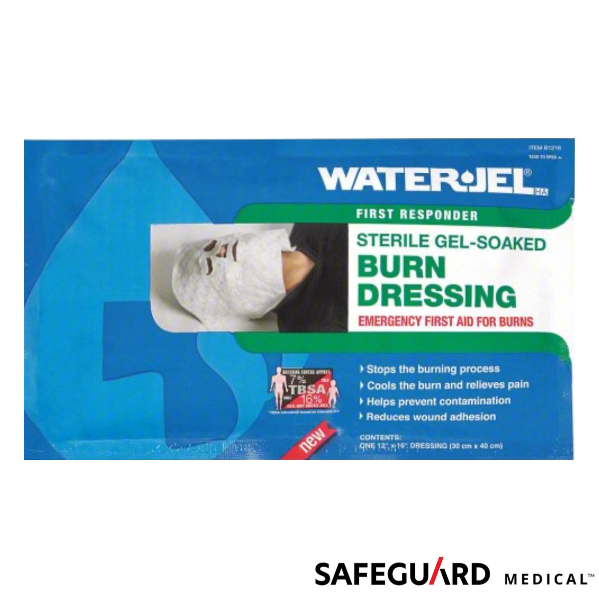 WaterJel 12" x 16" Burn Facial Dressing