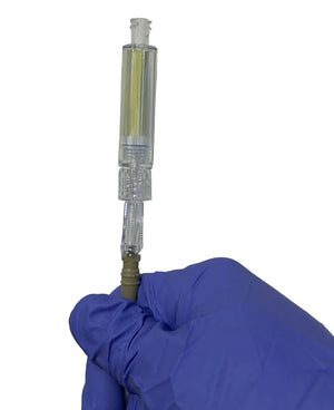 Positive indication of tension pneumothorax with Capnospot on a 10 gauge 3.25 inch needle. This is the Medsource NIK Kit. MS-87110