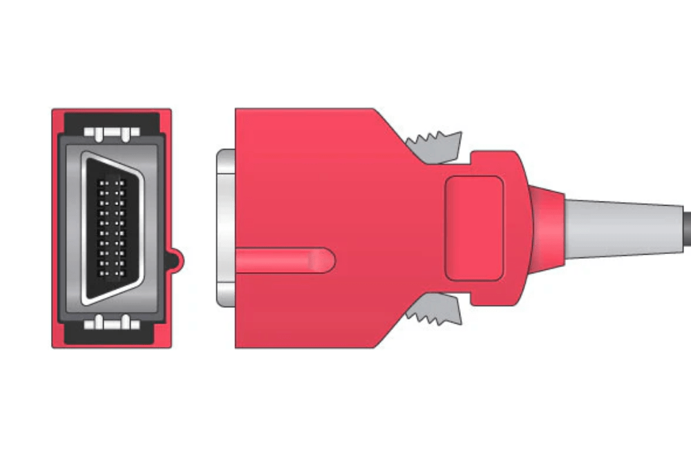 Masimo 2055 20-Pin Red LNC-04, 4 ft Patient Cable