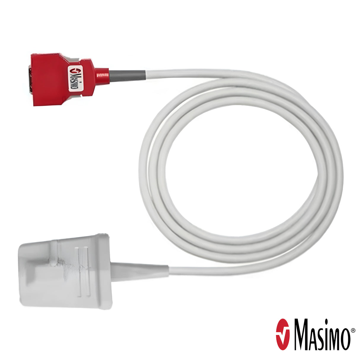 Enables direct connection to Masimo 20 pin interface with an 8ft soft finger boot style pulse oximetry finger sensor. In-stock & ready to ship. PN: 2644