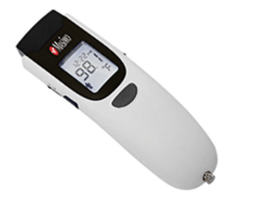 Masimo Infrared Thermometer without Bluetooth Connectivity Non Contact digital thermometer. This saves time and money by reducing the need for disposable probes.