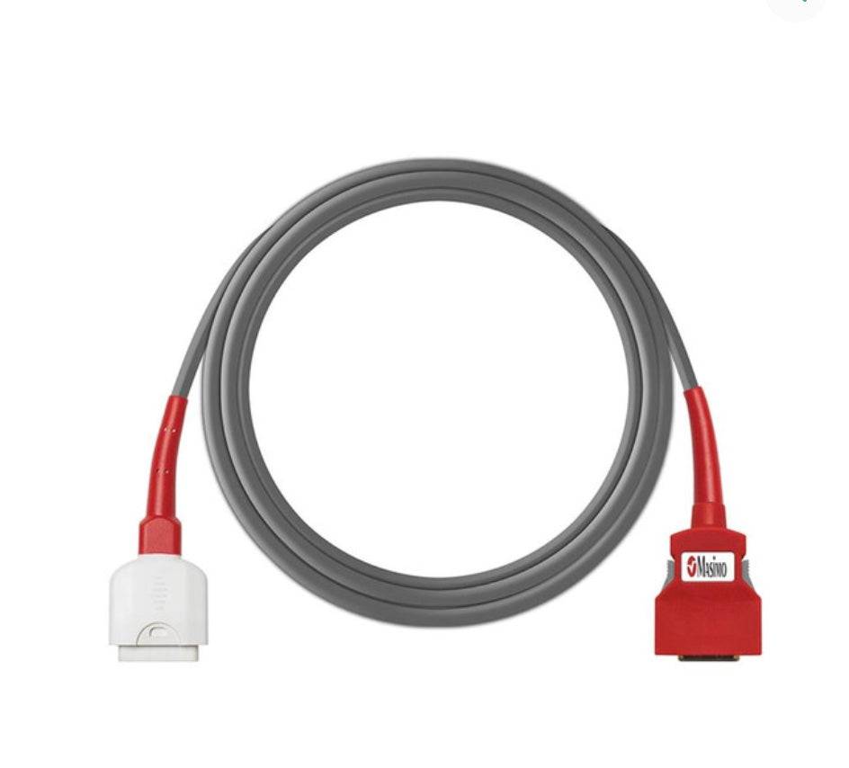 Masimo 4481 -RC-4 EMS (Kevlar) Patient Cable 4 ft. 20-Pin  M-LNCS and Masimo Rainbow Technology compatible with SPO@, SPCO, SPMET, SPHg monitoring capabilities. 2-year factory warranty.