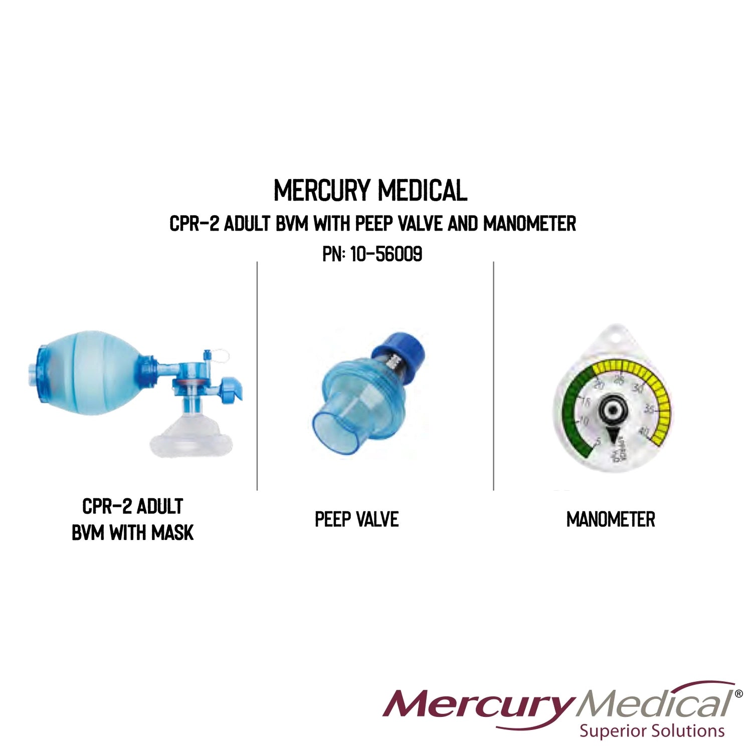 CPR-2 Adult BVM, 1056009, 6/Case 